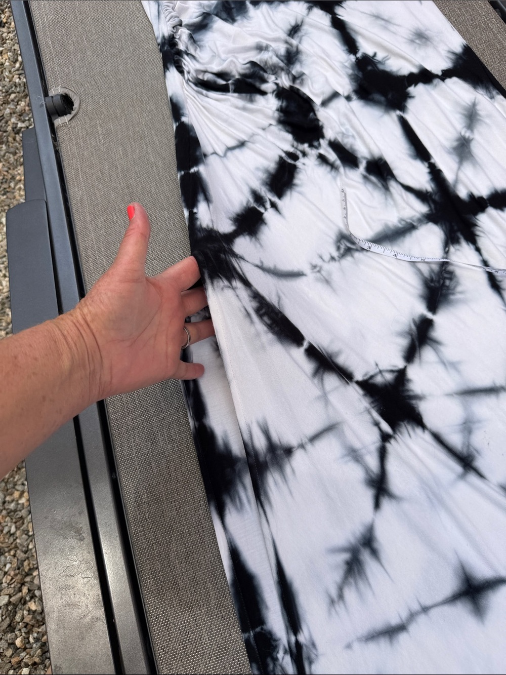 Young Fabulous & Broke Black and White Tie-Dye Maxi Dress - Picture 7 of 8